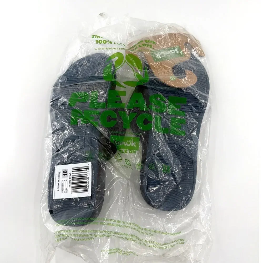 Sanuk Men's Shadow Cosmic Seas Mesh Water Friendly Flip Flops Sandals Size 10